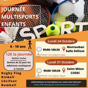 Journée multisports Montauban Toussaint 2022